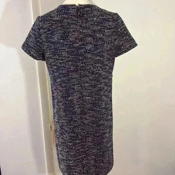 LOFT Navy and Pink Tweed Shift Dress Size 6 - Picture 4 of 6